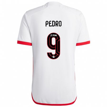 Kandiny Donna Maglia Pedro #9 Bianco Rosso Kit Gara Away 2024/25 Maglietta