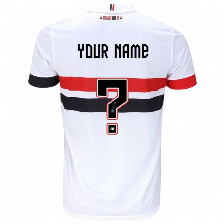 Kandiny Bambino Maglia Il Tuo Nome #0 Bianco Rosso Nero Kit Gara Home 2024/25 Maglietta