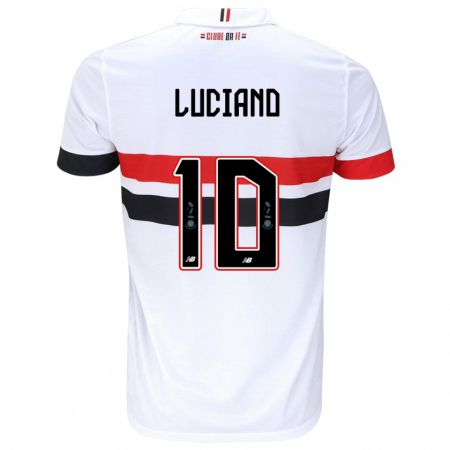 Kandiny Bambino Maglia Luciano #10 Bianco Rosso Nero Kit Gara Home 2024/25 Maglietta