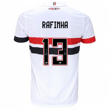 Kandiny Kinderen Rafinha #13 Wit Rood Zwart Thuisshirt Thuistenue 2024/25 T-Shirt België