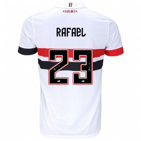 Kandiny Kinderen Rafael #23 Wit Rood Zwart Thuisshirt Thuistenue 2024/25 T-Shirt