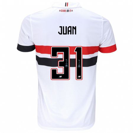 Kandiny Niño Camiseta Juan #31 Blanco Rojo Negro 1ª Equipación 2024/25 La Camisa México