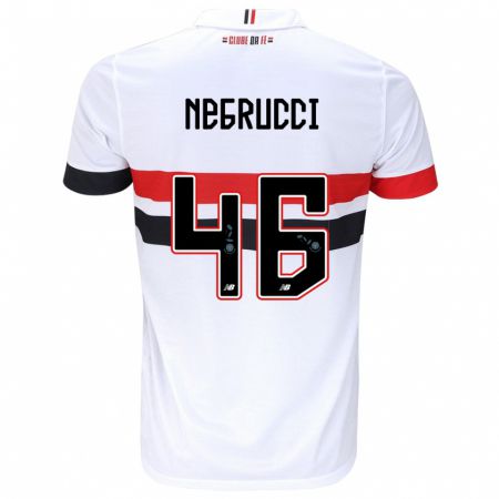 Kandiny Bambino Maglia Felipe Negrucci #46 Bianco Rosso Nero Kit Gara Home 2024/25 Maglietta