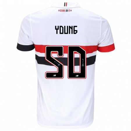 Kandiny Bambino Maglia Young #50 Bianco Rosso Nero Kit Gara Home 2024/25 Maglietta