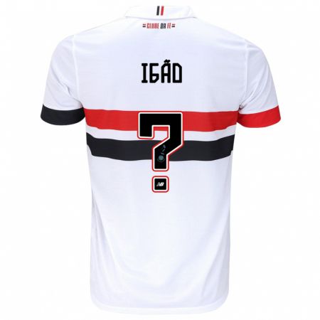 Kandiny Bambino Maglia Igão #0 Bianco Rosso Nero Kit Gara Home 2024/25 Maglietta