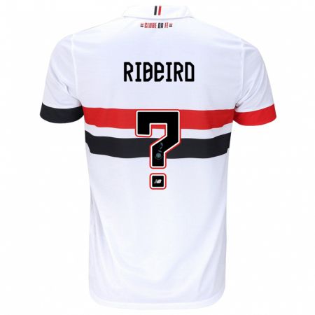 Kandiny Bambino Maglia Thiago Ribeiro #0 Bianco Rosso Nero Kit Gara Home 2024/25 Maglietta