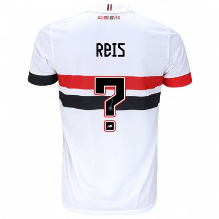 Kandiny Bambino Maglia Guilherme Reis #0 Bianco Rosso Nero Kit Gara Home 2024/25 Maglietta