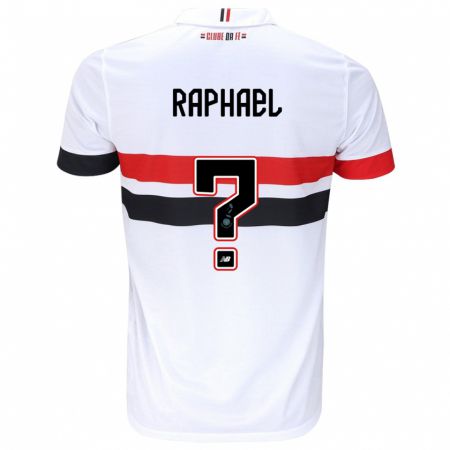 Kandiny Bambino Maglia Raphael #0 Bianco Rosso Nero Kit Gara Home 2024/25 Maglietta