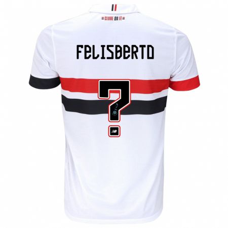 Kandiny Bambino Maglia Igor Felisberto #0 Bianco Rosso Nero Kit Gara Home 2024/25 Maglietta