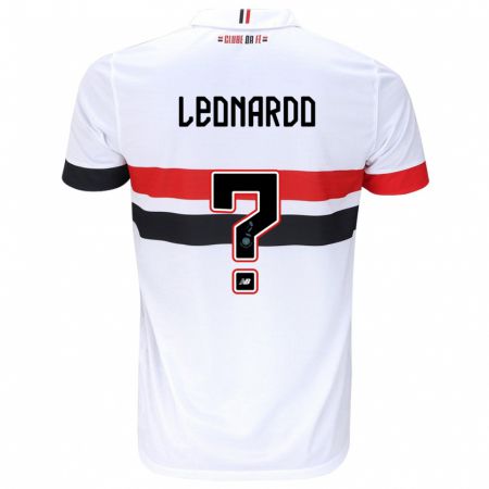 KandinyキッズHugo Leonardo#0白 赤 黒ホームシャツ2024/25ジャージーユニフォーム