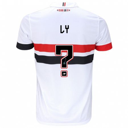 Kandiny Bambino Maglia Iba Ly #0 Bianco Rosso Nero Kit Gara Home 2024/25 Maglietta