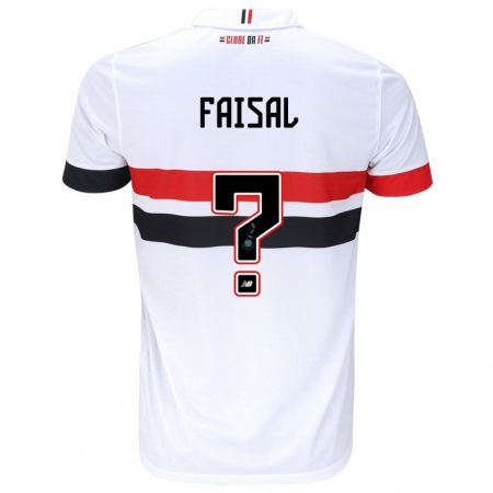 Kandiny Bambino Maglia King Faisal #0 Bianco Rosso Nero Kit Gara Home 2024/25 Maglietta