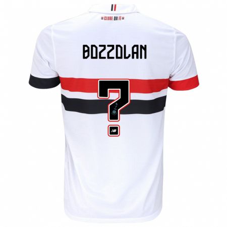 Kandiny Bambino Maglia Gabriel Bozzolan #0 Bianco Rosso Nero Kit Gara Home 2024/25 Maglietta