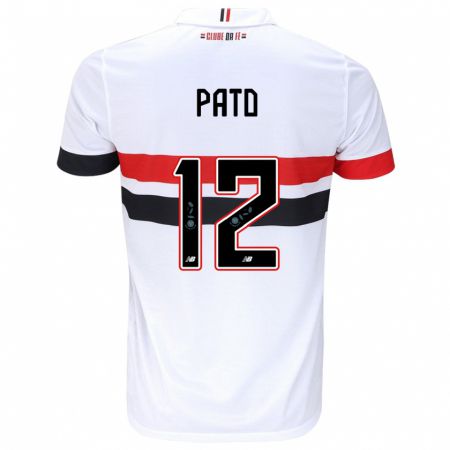 Kandiny Niño Camiseta Alexandre Pato #12 Blanco Rojo Negro 1ª Equipación 2024/25 La Camisa México