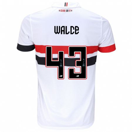 Kandiny Niño Camiseta Walce #43 Blanco Rojo Negro 1ª Equipación 2024/25 La Camisa México