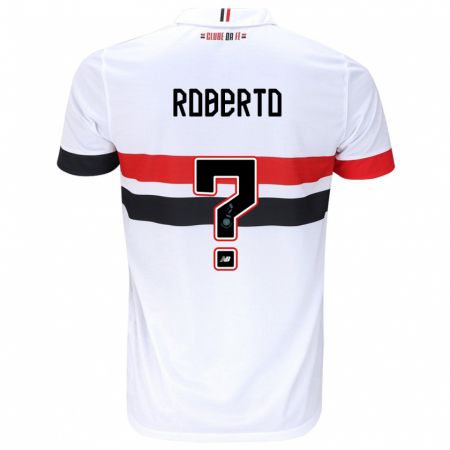 Kandiny Niño Camiseta Roberto #0 Blanco Rojo Negro 1ª Equipación 2024/25 La Camisa México