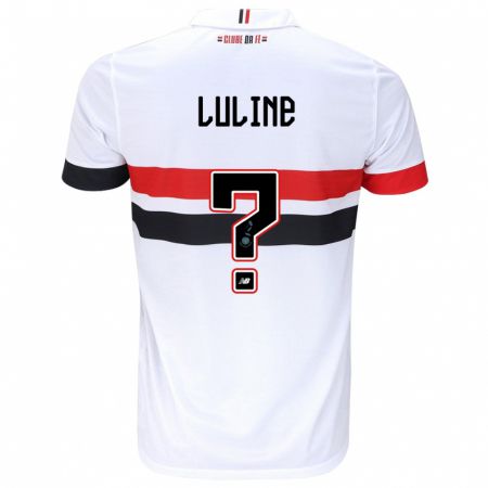 Kandiny Bambino Maglia Jonathan Luline #0 Bianco Rosso Nero Kit Gara Home 2024/25 Maglietta