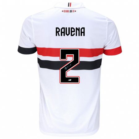 Kandiny Niño Camiseta Ravena #2 Blanco Rojo Negro 1ª Equipación 2024/25 La Camisa México