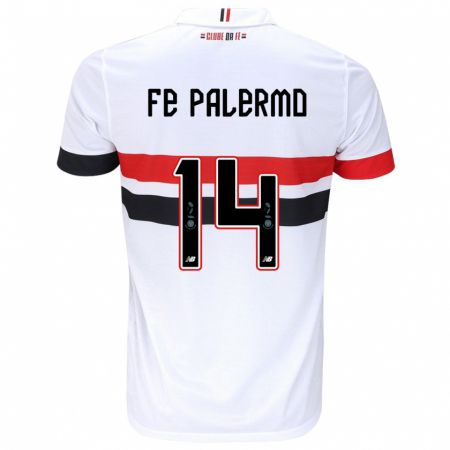 Kandiny Kinderen Fe Palermo #14 Wit Rood Zwart Thuisshirt Thuistenue 2024/25 T-Shirt België