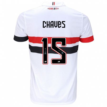 Kandiny Niño Camiseta Carol Chaves #15 Blanco Rojo Negro 1ª Equipación 2024/25 La Camisa México