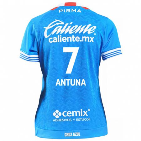 Kandiny Niño Camiseta Uriel Antuna #7 Cielo Azul 1ª Equipación 2024/25 La Camisa