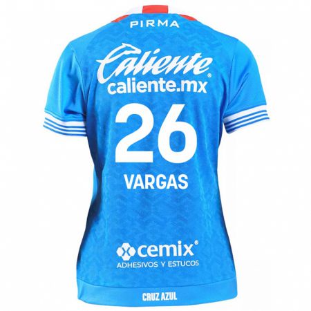 Kandiny Niño Camiseta Carlos Vargas #26 Cielo Azul 1ª Equipación 2024/25 La Camisa