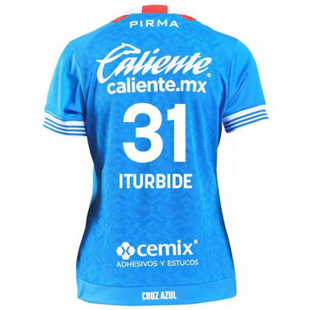 Kandiny Niño Camiseta Luis Iturbide #31 Cielo Azul 1ª Equipación 2024/25 La Camisa México