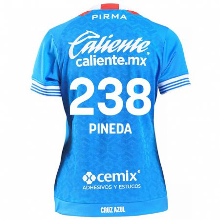 Kandiny Niño Camiseta Zadiel Pineda #238 Cielo Azul 1ª Equipación 2024/25 La Camisa