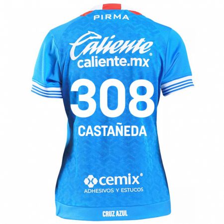 Kandiny Niño Camiseta Emiliano Castañeda #308 Cielo Azul 1ª Equipación 2024/25 La Camisa