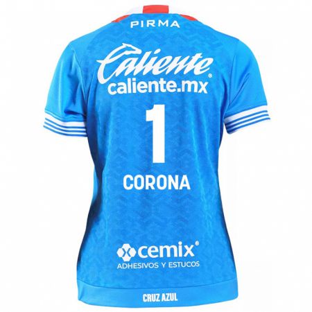 Kandiny Niño Camiseta Jose De Jesus Corona #1 Cielo Azul 1ª Equipación 2024/25 La Camisa México