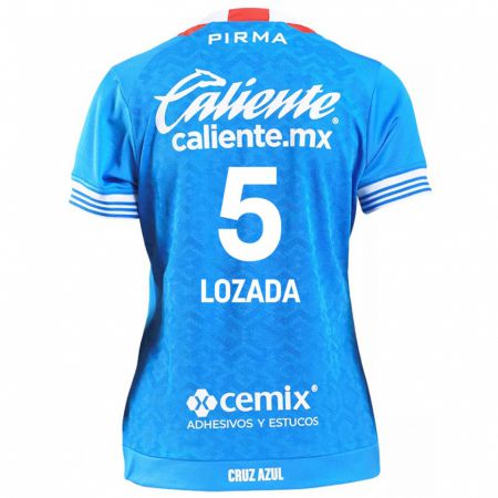 Kandiny Niño Camiseta Ana Lozada #5 Cielo Azul 1ª Equipación 2024/25 La Camisa México