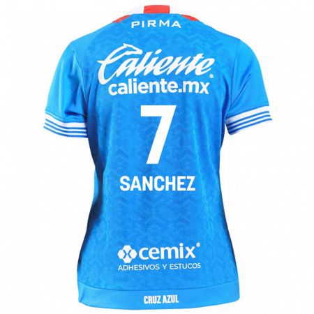 Kandiny Niño Camiseta Andrea Sanchez #7 Cielo Azul 1ª Equipación 2024/25 La Camisa