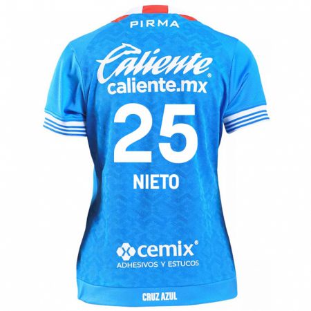 Kandiny Bambino Maglia Natsidieli Nieto #25 Cielo Blu Kit Gara Home 2024/25 Maglietta