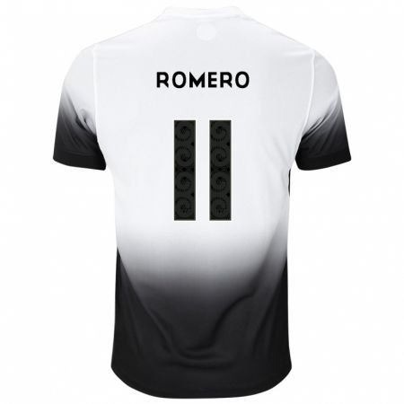 Kandiny Kinderen Ángel Romero #11 Wit Zwart Thuisshirt Thuistenue 2024/25 T-Shirt