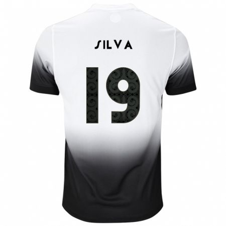 Kandiny Kinder Gustavo Silva #19 Weiß Schwarz Heimtrikot Trikot 2024/25 T-Shirt Österreich