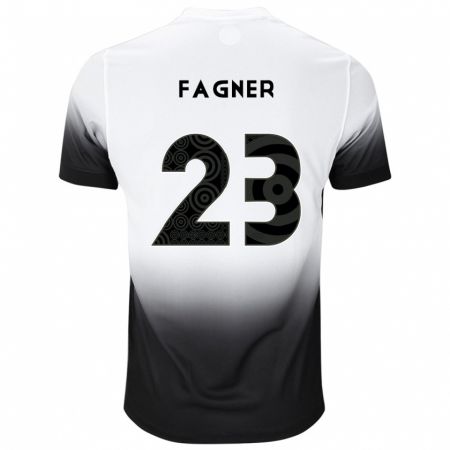 Kandiny Bambino Maglia Fagner #23 Bianco Nero Kit Gara Home 2024/25 Maglietta