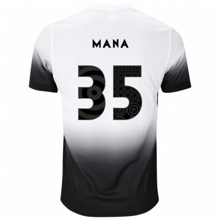 Kandiny Bambino Maglia Léo Mana #35 Bianco Nero Kit Gara Home 2024/25 Maglietta