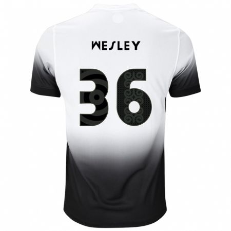 Kandiny Bambino Maglia Wesley #36 Bianco Nero Kit Gara Home 2024/25 Maglietta