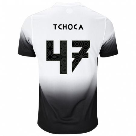 Kandiny Bambino Maglia Tchoca #47 Bianco Nero Kit Gara Home 2024/25 Maglietta