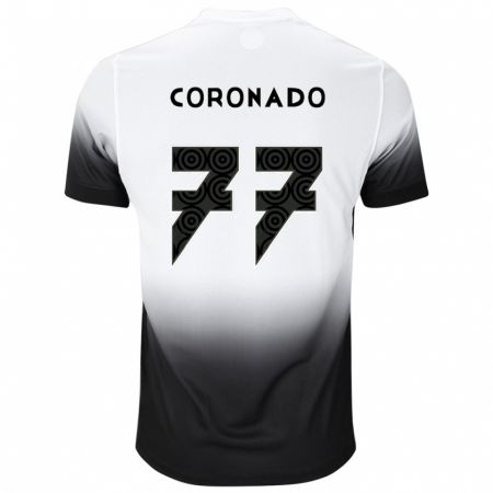 Kandiny Kinderen Igor Coronado #77 Wit Zwart Thuisshirt Thuistenue 2024/25 T-Shirt België