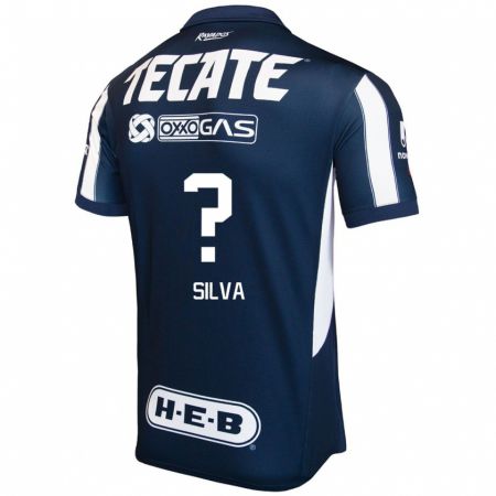 Kandiny Niño Camiseta Patricio Silva #0 Azul Rojo Blanco 1ª Equipación 2024/25 La Camisa