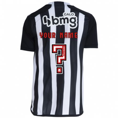 Kandiny Bambino Maglia Il Tuo Nome #0 Bianco Nero Kit Gara Home 2024/25 Maglietta