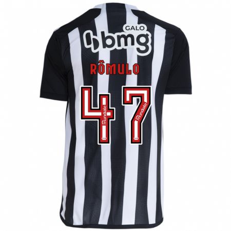 Kandiny Bambino Maglia Rômulo #47 Bianco Nero Kit Gara Home 2024/25 Maglietta