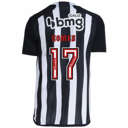 Kandiny Kinderen Igor Gomes #17 Wit Zwart Thuisshirt Thuistenue 2024/25 T-Shirt België