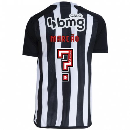 Kandiny Niño Camiseta Marcão Emanuel #0 Blanco Negro 1ª Equipación 2024/25 La Camisa