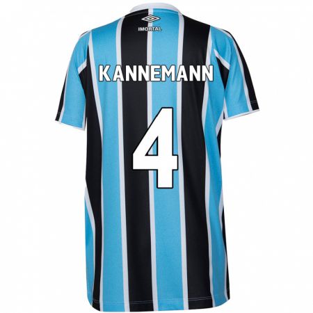 Kandiny Bambino Maglia Walter Kannemann #4 Blu Nero Bianco Kit Gara Home 2024/25 Maglietta