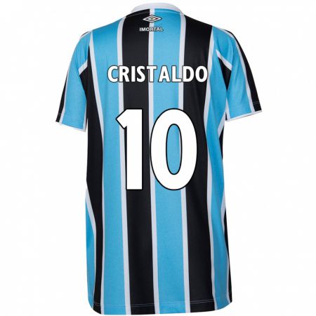 Kandiny Bambino Maglia Franco Cristaldo #10 Blu Nero Bianco Kit Gara Home 2024/25 Maglietta