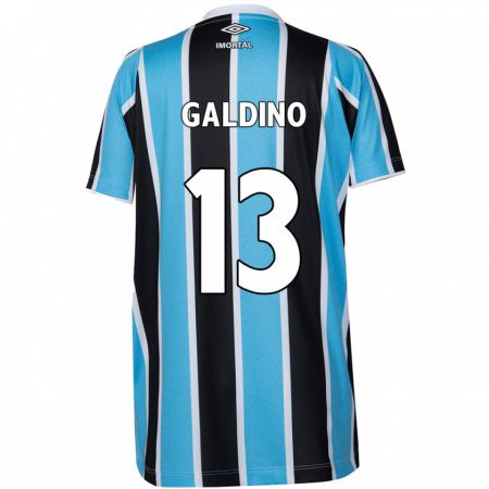 Kandiny Bambino Maglia Everton Galdino #13 Blu Nero Bianco Kit Gara Home 2024/25 Maglietta