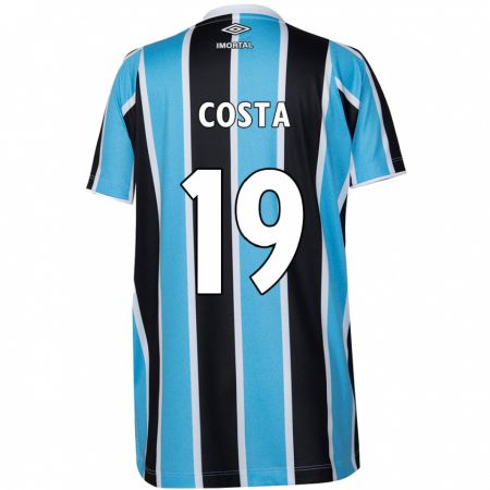 Kandiny Bambino Maglia Diego Costa #19 Blu Nero Bianco Kit Gara Home 2024/25 Maglietta