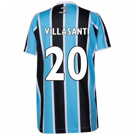 Kandiny Bambino Maglia Mathías Villasanti #20 Blu Nero Bianco Kit Gara Home 2024/25 Maglietta